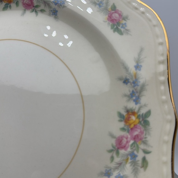 VTG Homer Laughlin‎ Eggshell GeorgianUSA A49N5 Square Salad Plates Set of 4 - Picture 4 of 10